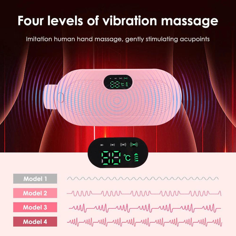 USB Menstrual Uterine Warm Belt For Women Belly Pain Relief 5 Gear Electric Heating Pad Vibration Abdomen Waist Massager Brace - Lojas Kalibu