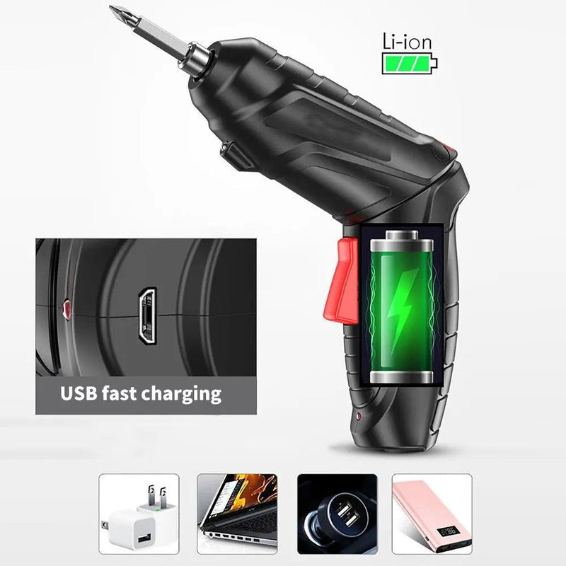 3.6v Power Tools Set Household Maintenance Repair 1800mAh Lithium Battery Mini Household Electric Drill Cordless Screwdriver - Lojas Kalibu