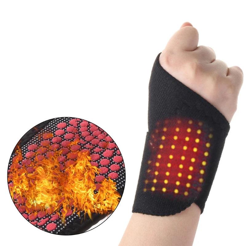 Self-Heating Wrist Band Magnetic Therapy Support Brace Wrap Heated Hand Warmer Compression Pain Relief Wristband Sanitizer Belt - Lojas Kalibu